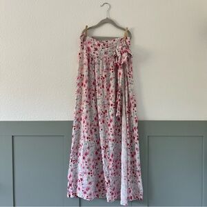 NWT REVOLVE LPA Tesera Wrap Skirt in Pink Floral Print size Small